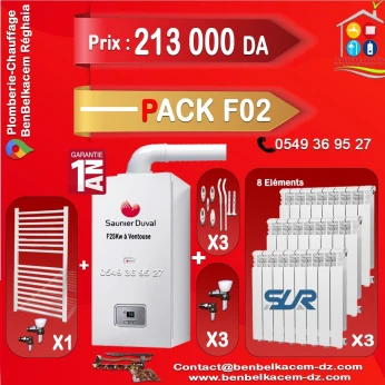 Pack Chaudiere Saunier duval F25kw avec Radiateur PACK F01/F02/F03/F04/F05/F06/F07