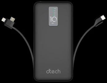 Power Bank D-Tech 20000 Mah 3 Sortie - Noir - DP20H