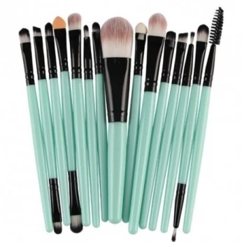 Kit beauté composé de 15 pinceaux bleus