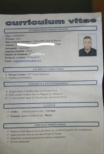 Offre d'emploi