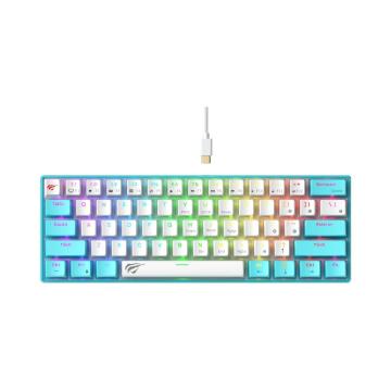 CLAVIER MECANIQUE HAVIT KB903L 60 RGB RED SWITCH WHITE BLUE clavier-mecanique-havit-kb903l-60-rgb-red-switch-white-blue