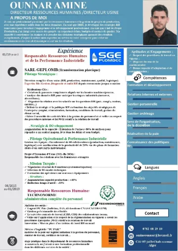 Directeur Ressources Humaines
