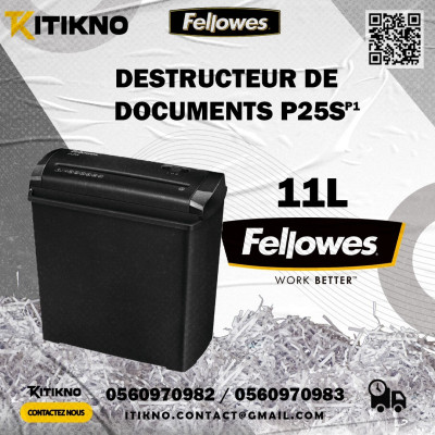 آخر-fellowes-destructeur-de-documents-p-25s-coupe-droite-p1-11litres-الجزائر-وسط