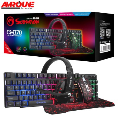 CM370 4IN1 MARVO SCORPION (Clavier+Souris+Casque+Tapis-Souris )