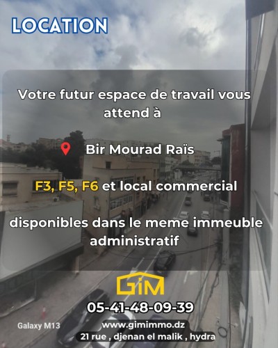 Location Appartement F3 F5 F6 Alger Bir mourad rais
