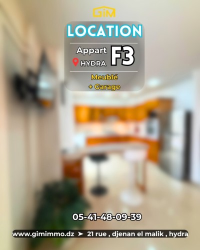 Rent Apartment F3 F4 Alger Hydra