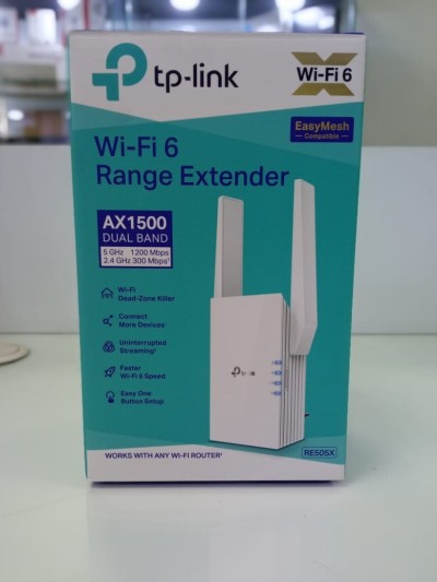 REPETEUR WIFI 6 BI-BANDE AX1500 GIGABIT ANTENNE EXTERNE TP-LINK RE505X