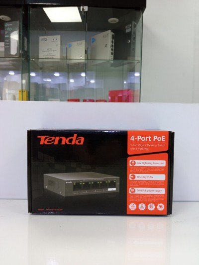 TENDA Switche de bureau Gigabit 5 ports avec 4 ports PoE TEG1105P-4-63W 