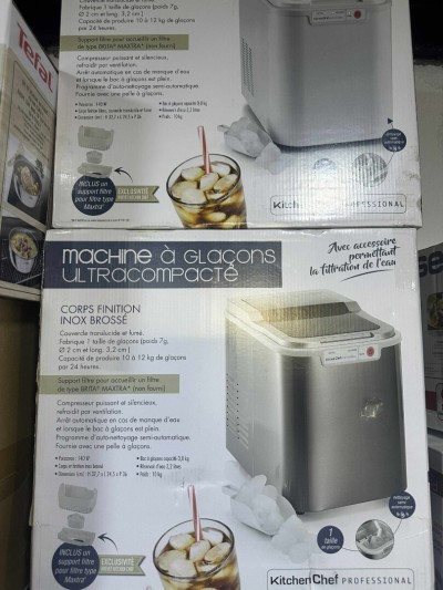kitchen chef Machine À Glaçons 140w 12kg/24h Avec Nettoyage Automatique Inox - YT-E-005B1
