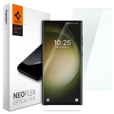 Film Protection Ecran Original Spigen NeoFlex Samsung Galaxy S23 Ultra 2 Pièces Résistant aux Rayure