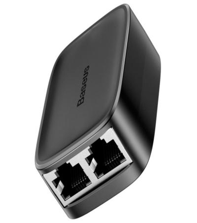 baseus high speed 1 to 2 network splitter adapter