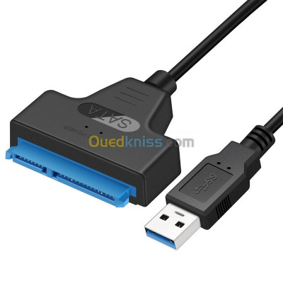 Adaptateur Convertisseur SATA III 2.5" vers USB 3.0 5Gbps pour disque dur SSD HDD