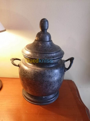 antiquites-collections-ancien-pot-soupiere-en-etain-staoueli-alger-algerie