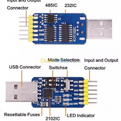 MODULE CONVERTISSEUR 6 EN 1 CP2102 USB À TTL Arduino 