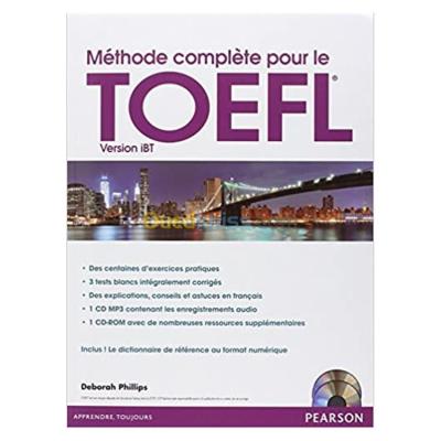 الجزائر-درارية-كتب-و-مجلات-méthode-complète-pour-le-toefl-version-ibt-de-préparation-avec-exercices-pratiques-3-tests-blancs