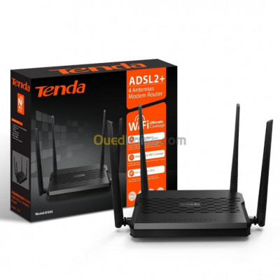 Modem Routeur sans fil Tenda D301 Wi-Fi N300 ADSL2 (D301-V4) prix Maroc