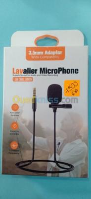Microphone Cravate Professionnel Lavalier 1,5m & 2m AUX 