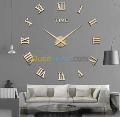Grande Horloge Murale 3D 120cm