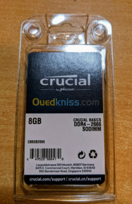 Crucial 8GB DDR4 2666MHz SODIMM LAPTOP