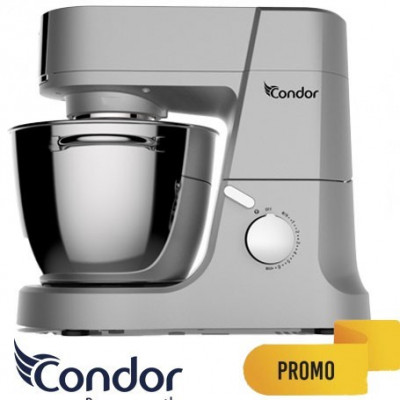Pétrin Condor Master Mix Multi Fonction – 1500 W – 5,5L Bol – 1,5L Blender – Inox