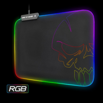 Spirit of Gamer Skull RGB Gaming Mouse Pad M