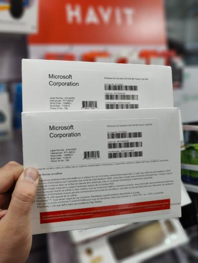 Licence Windows 2022 Serveur STD 64 Bit Boite Coffret