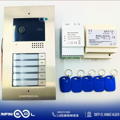 PLATINE ENERGICAL 5 BOUTONS