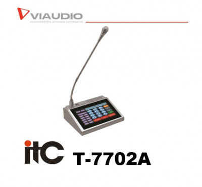 Microphone d'interphone de bureau à écran tactile de 7 pouces ITC T-7702A 
