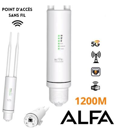 POINT D'ACCES EXTERNE ALFA 1200M 2.4GHZ/5GHZ(POE) LV-QAP01