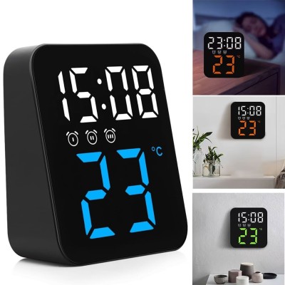 Horloge Murale Électronique avec Température GH8015  ساعة إلكترونية مع عرض درجة الحرارة