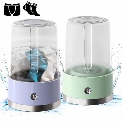 Mini Lave-Linge de Voyage Portable, Rechargeable et Pratique pour Sous-Vêtements
