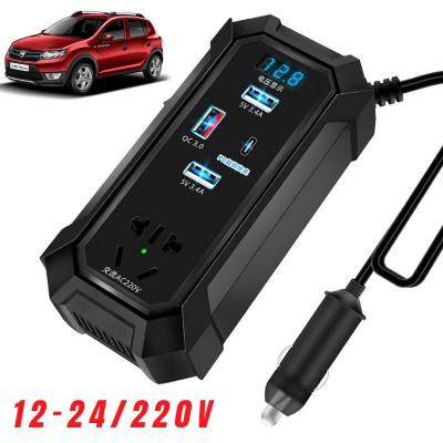 Convertisseur de Voiture 12V/24V vers 220V  Multiports Fast Charge