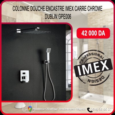 Colonne de douche encastrée IMEX Dublin GPE 006 Chromée 