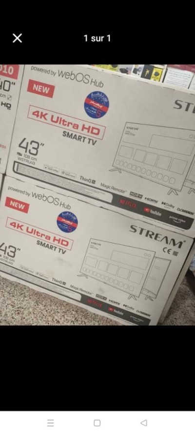 TV STREAM 43 4K WEB OS + 1 ANS IPTV