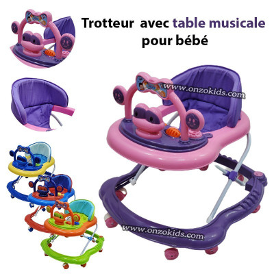 Trotteur avec table musicale pour bébé