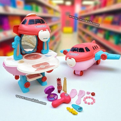 Coffret de maquillage en forme d'avion pour filles