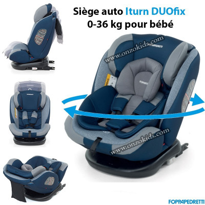 Siège auto Iturn DUOfix 0-36 kg pour bébé - Foppapedretti