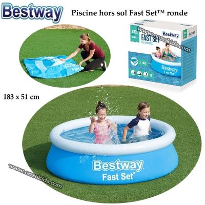 Piscine hors sol Fast Set ronde 183 x 51 cm Bestway