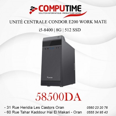 UNITÉ CENTRALE CONDOR E200 WORK MATE   i5-8400 | 8G | 512 SSD