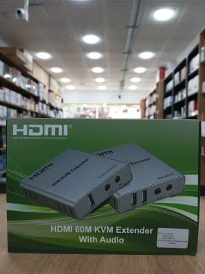 EXTENDER HDMI+USB 60m avec audio 1080 P