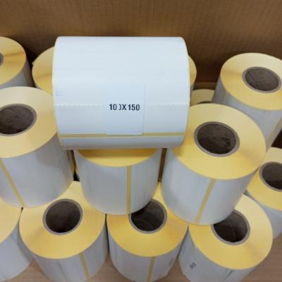 étiquette papier thermique autocollant 100 X 150 mm