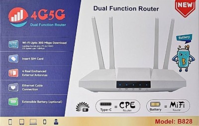 4G5G Dual Function 300mbps High Speed Indoor Router with Battery Backup