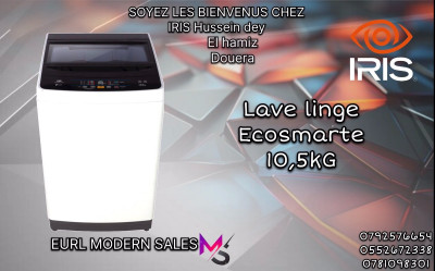 machine-a-laver-iris-automatique-ecosmart-105kg-blancgris-douera-alger-algerie