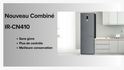 RÉFRIGÉRATEUR IRIS IR-CN410 NO-FROST COMBINÉ INOX