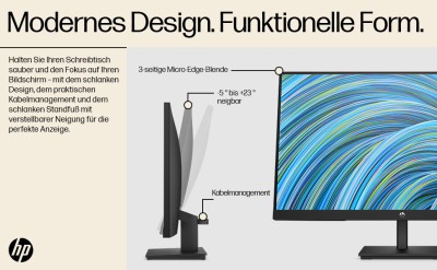 ECRAN HP 24 POUCES V24V G5 23,8" FHD / 75Hz / 5MS HDMI / VGA GAMING