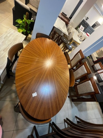 Table Ovale en Bois de Hêtre + 6 Chaises PROMO -30%