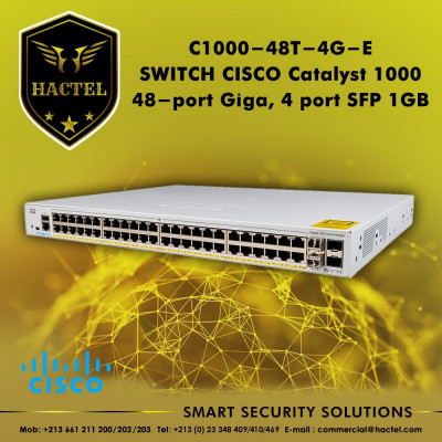Switch Cisco C1000-48t-4G-E , 48 Ports Giga , 4 Ports SFP 1GB