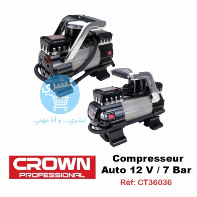 Compresseur Voiture 12 V 7 Bars Crown CT36036