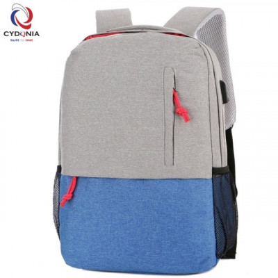 backpacks-for-men-sac-a-dos-porte-pc-impermeable-en-polyester-pour-etude-gris-bleu-bab-ezzouar-alger-algeria