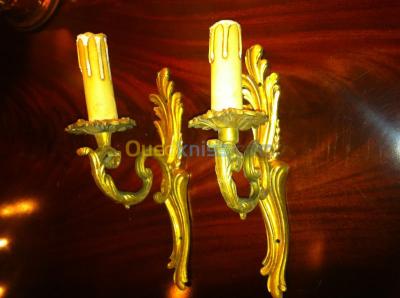 Paire d'applique en bronze 1 lumière